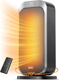 Quiet Space Heater, 1500W Portable Heaters for Indoor Use with Remote, 70° Oscillation, Fast and Safety Electric PTC Ceramic for Desk Office Bedroom, 12H Timer