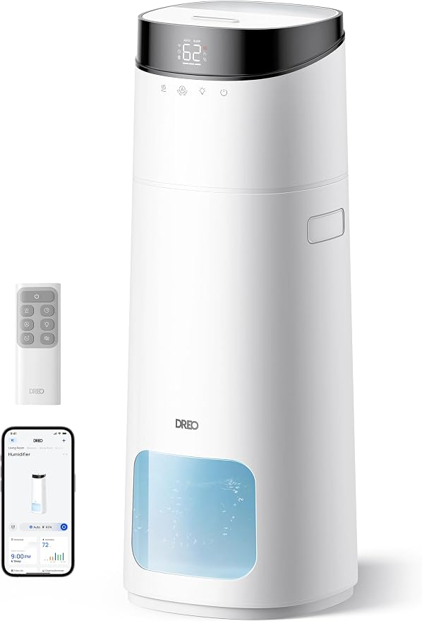 16L Smart Humidifier Large Room 1000 ft², 130H Runtime, 30dB, Top Fill | Auto Mode, Remote/Touch/Voice & APP Control, Clean Tank Technology, RGB Light, Cool Mist Humidifiers 755S for Bedroom