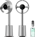 Bladeless Tower Fan for Bedroom, Smart Standing Fan with 270° Spatial Airflow for Whole-Room Circulation, 59ft/s High Velocity, 10 Speeds 3 Modes, Temperature-Adaptive Airflow