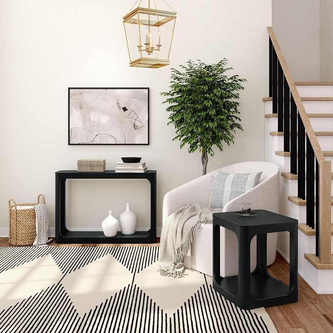 Forma Console Table, 46 Inch, Solid Wood Sofa Table, Entryway Table for Hallway, Narrow Behind The Couch Table, Console Tables for Entryway, Living Room, Foyer, Easy Assembly