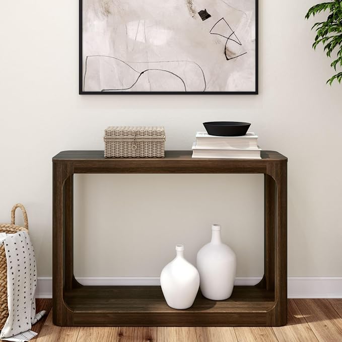 Forma Console Table, 46 Inch, Solid Wood Sofa Table, Entryway Table for Hallway, Narrow Behind The Couch Table, Console Tables for Entryway, Living Room, Foyer, Easy Assembly