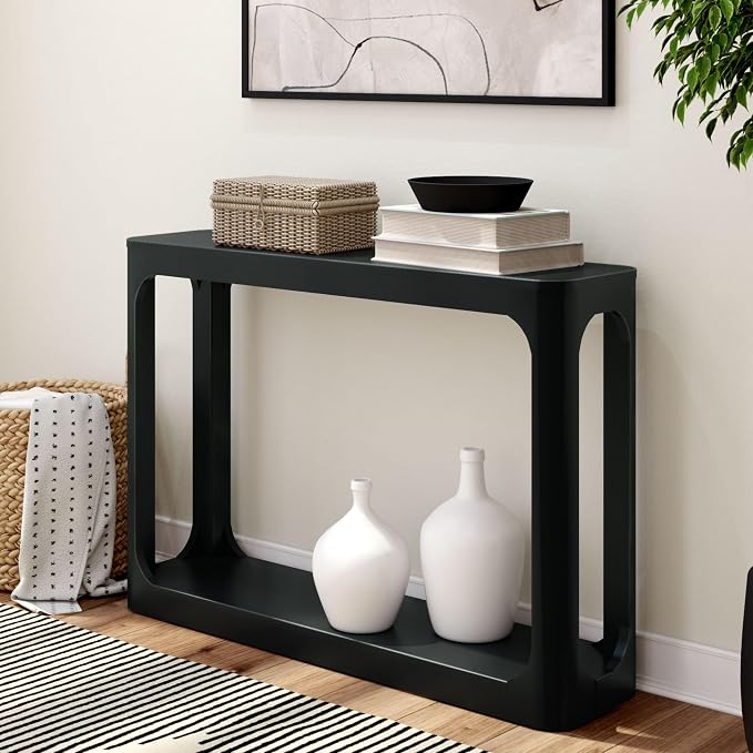 Forma Console Table, 46 Inch, Solid Wood Sofa Table, Entryway Table for Hallway, Narrow Behind The Couch Table, Console Tables for Entryway, Living Room, Foyer, Easy Assembly