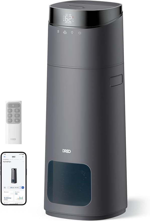 16L Smart Humidifier Large Room 1000 ft², 130H Runtime, 30dB, Top Fill | Auto Mode, Remote/Touch/Voice & APP Control, Clean Tank Technology, RGB Light, Cool Mist Humidifiers 755S for Bedroom