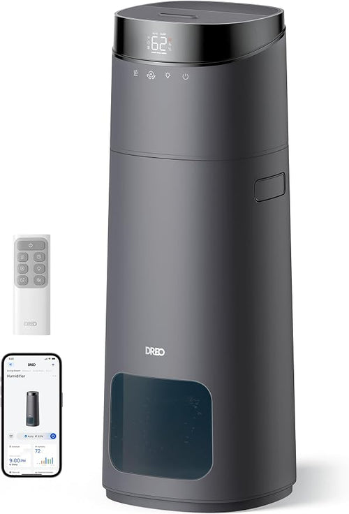 16L Smart Humidifier Large Room 1000 ft², 130H Runtime, 30dB, Top Fill | Auto Mode, Remote/Touch/Voice & APP Control, Clean Tank Technology, RGB Light, Cool Mist Humidifiers 755S for Bedroom