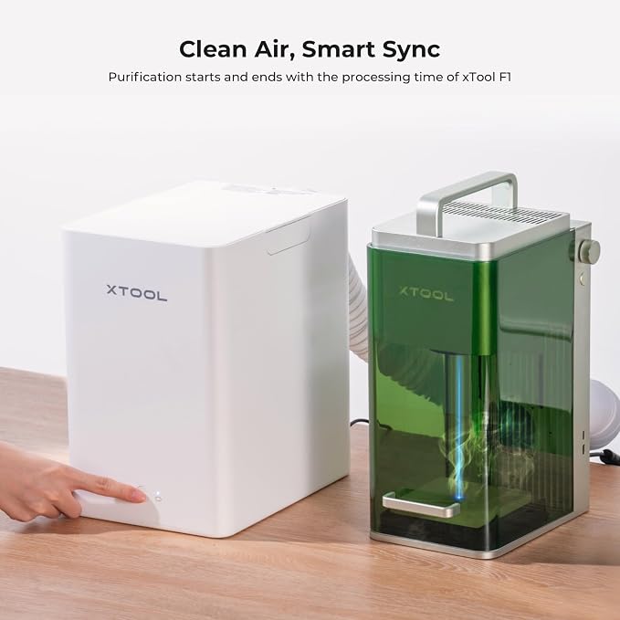 Desktop Smoke Purifier for M2, F2, F1, M1 Ultra, Fume Extractor with 3-layer filtration, Hepa Portable Smoke Purifier for Laser Engraver