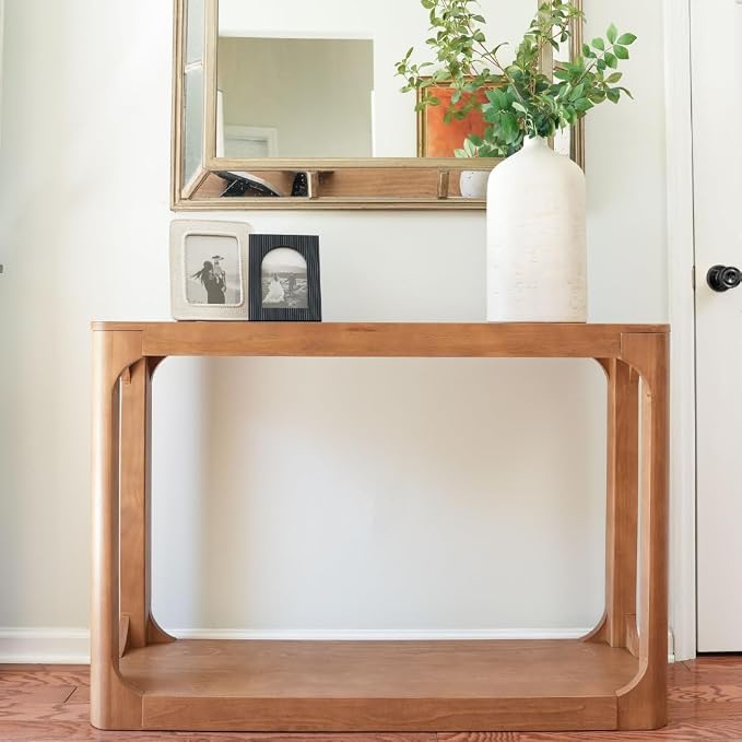 Forma Console Table, 46 Inch, Solid Wood Sofa Table, Entryway Table for Hallway, Narrow Behind The Couch Table, Console Tables for Entryway, Living Room, Foyer, Easy Assembly